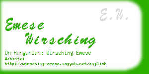 emese wirsching business card